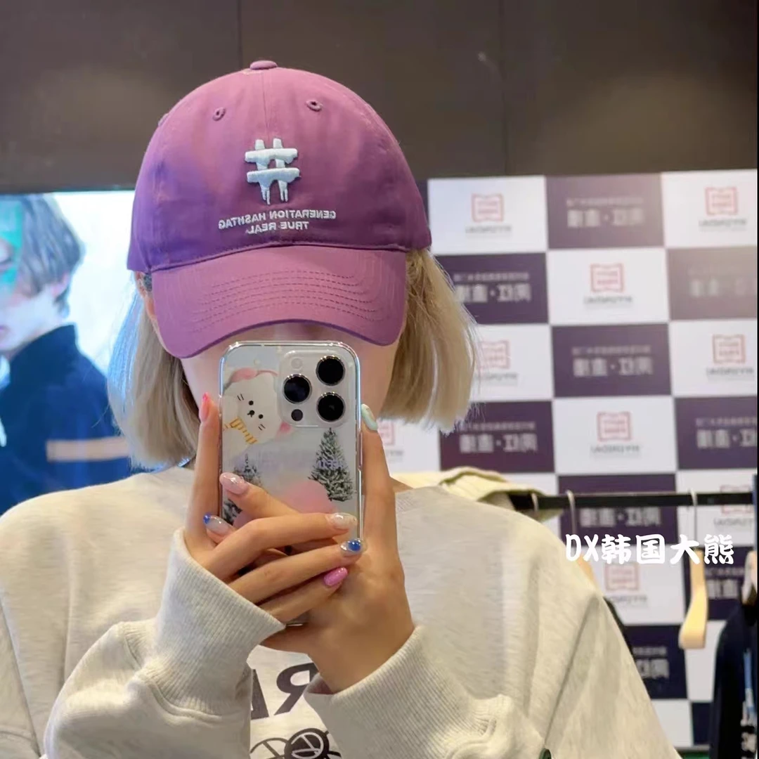 时尚百搭韩版新款井号英文刺绣棒球帽