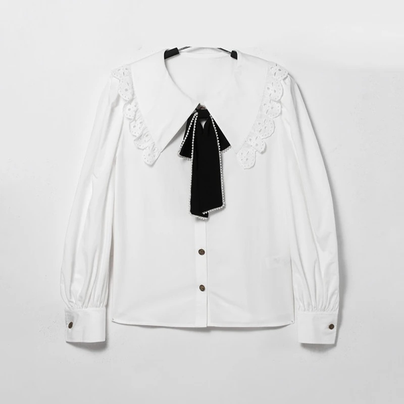 Z253法式蝴蝶结衬衫