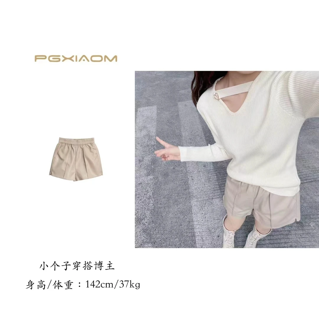 【PGXIAOM】润秀定制皮短裤KZ0964