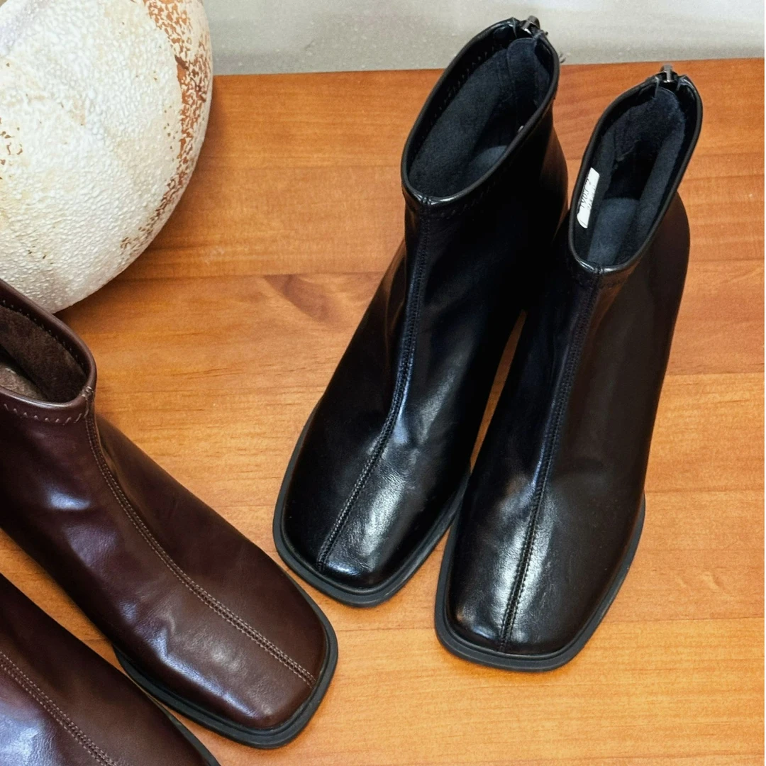 【PGXIAOM】润秀定制短靴1903-2（跟高6.5，筒高11厘米左右）时尚百搭