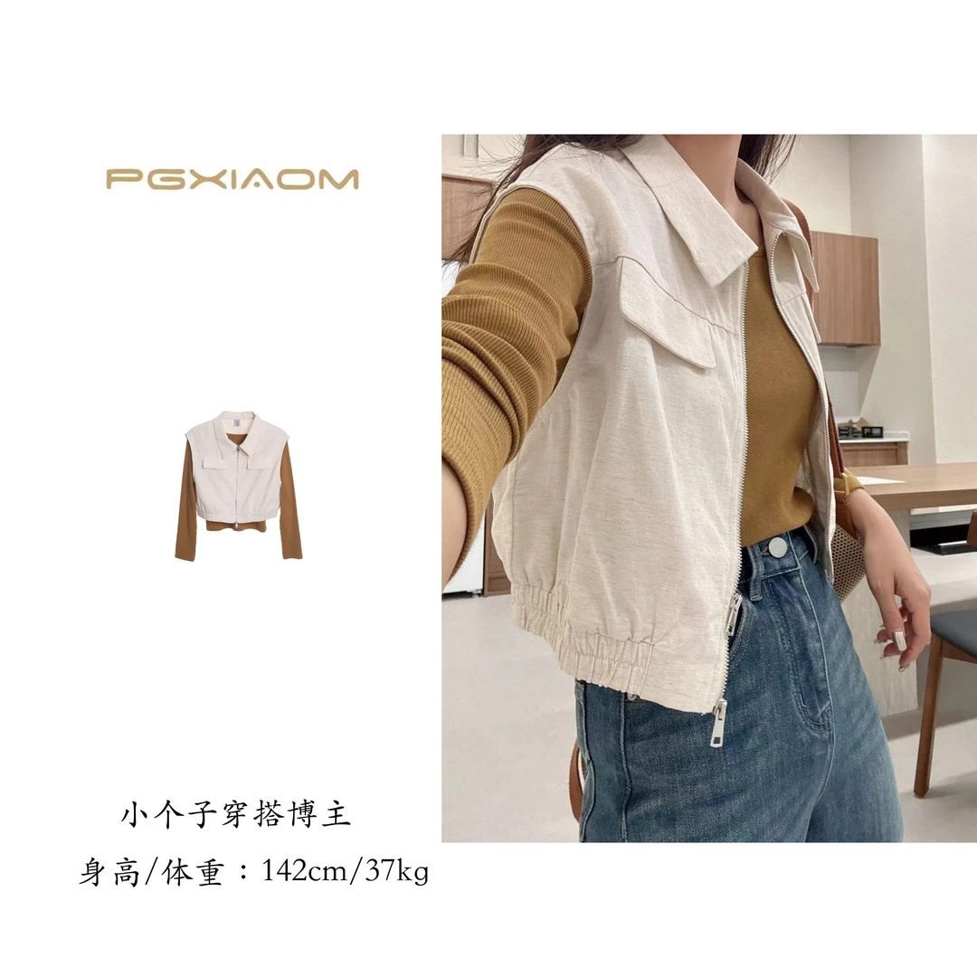 【PGXIAOM】润秀定制工装马甲上衣两件套套装TZ9276