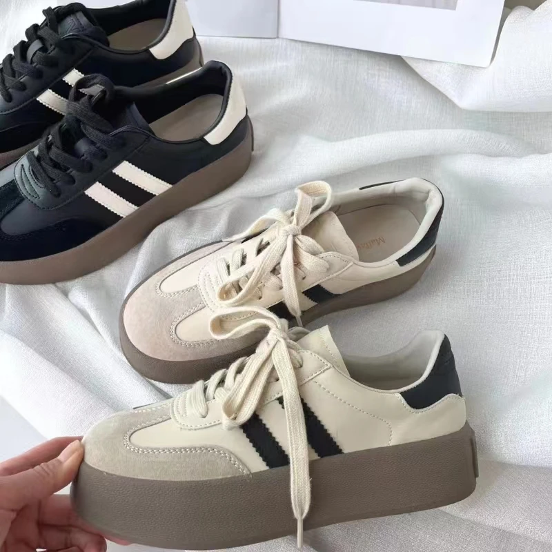 【PGXIAOM】润秀定制女鞋厚底休闲德训鞋328-21