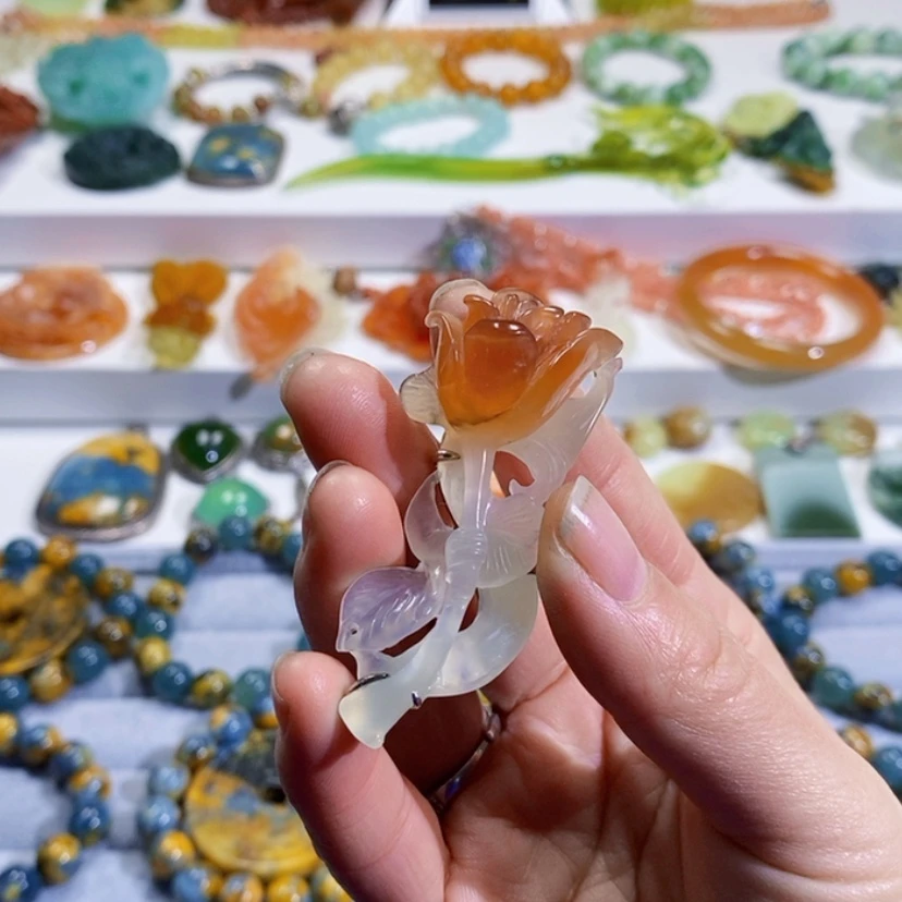 【闪购商品】蛇纹石玉胸针未镶嵌*️****
