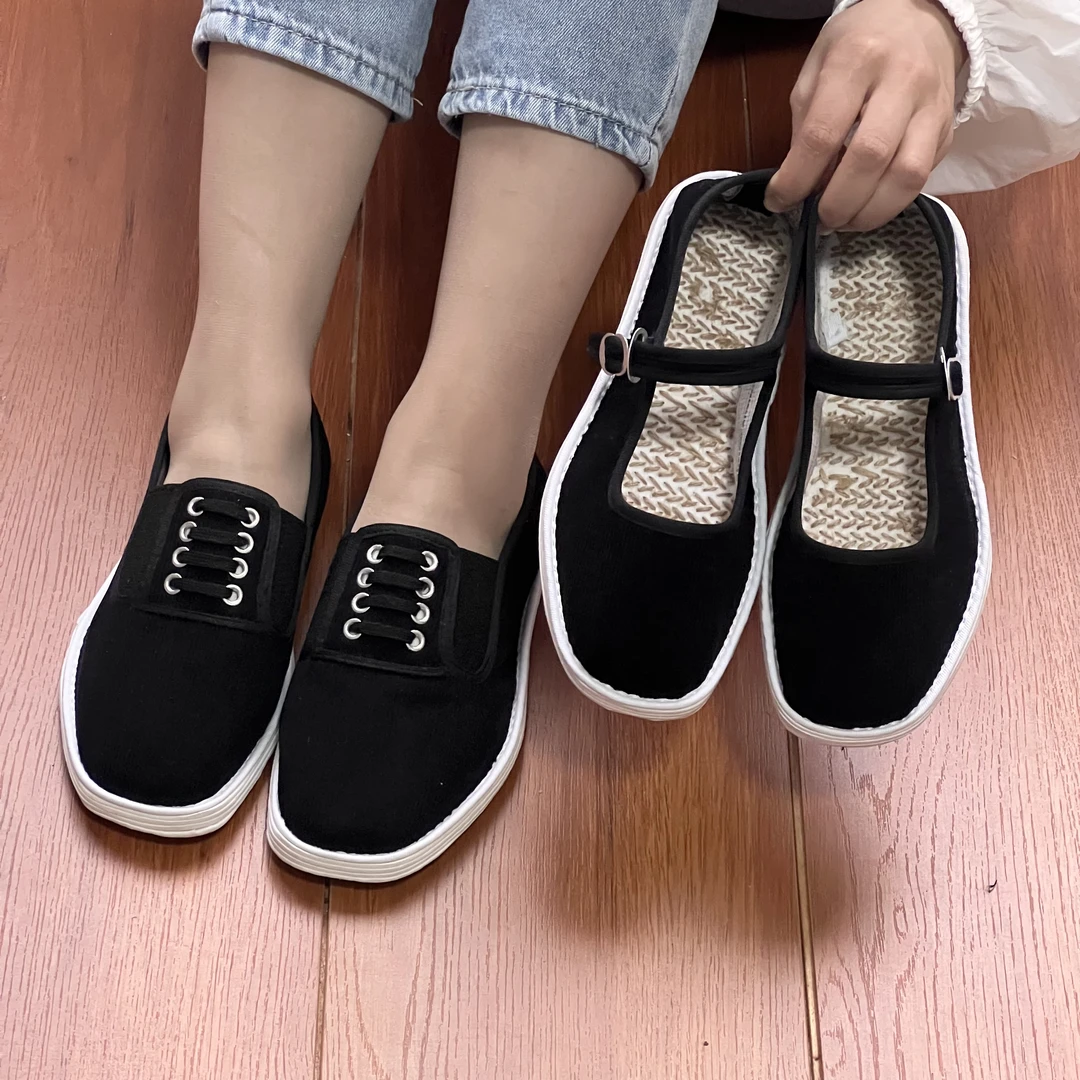 何航百搭布底【手纳千层底】麻绳透气平底休闲鞋散步舒适妈妈妈妈鞋