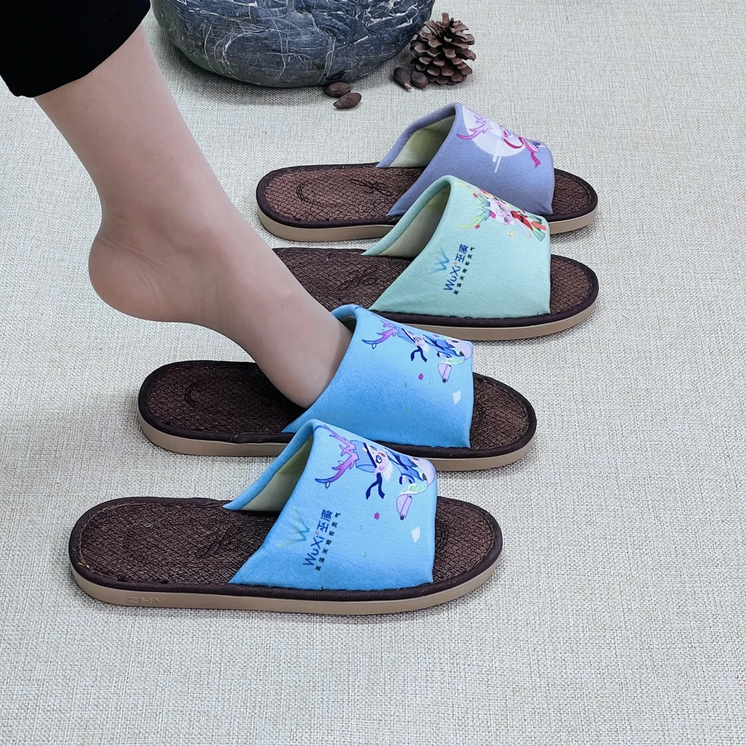 何航手工山棕凉拖鞋男士时尚休闲软底透气舒适外穿日式卡通秋冬