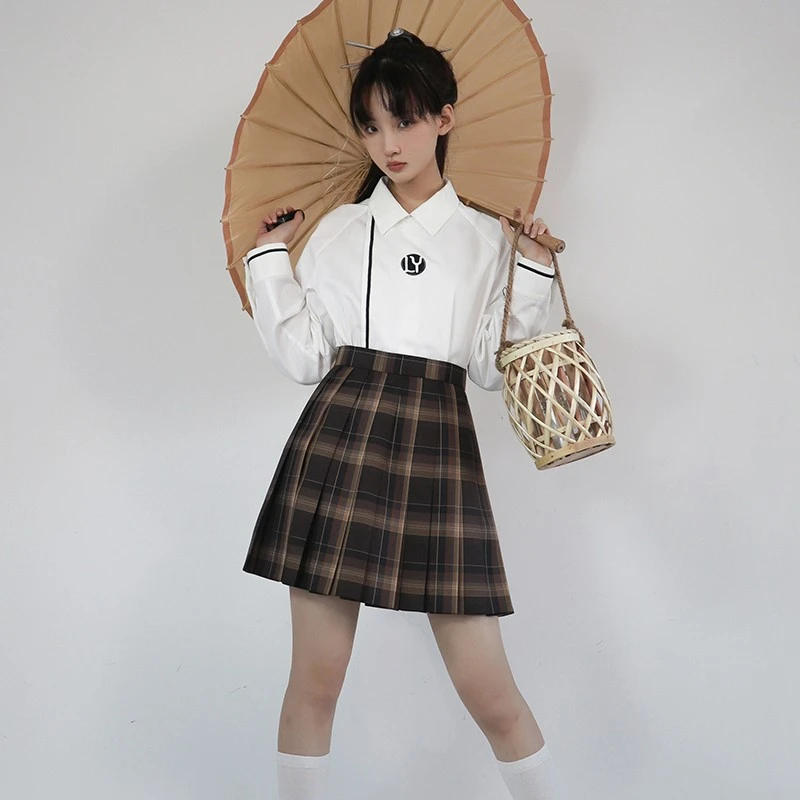 中牌制服馆联名款JK制服格裙制服少女半身裙学院风百褶裙