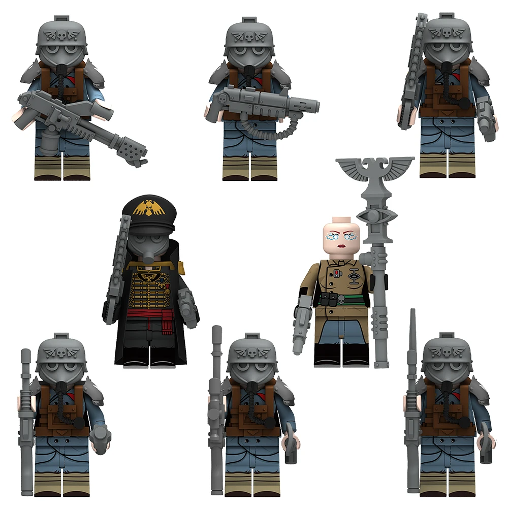 World Minifigs中古军事系列灵能者喷火兵武器专家拼插积木小人仔