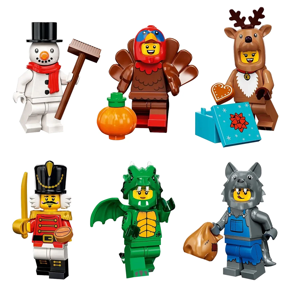 World Minifigs抽抽乐系列动漫芝麻街马索泥克哥撕拉拼插积木人仔