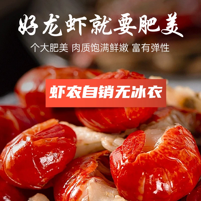 【虾农自销】无冰衣速冻一级龙虾尾去头新鲜冷冻美味冷链发货