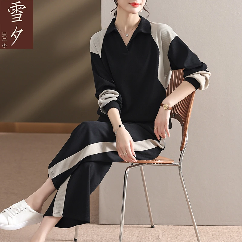 2023新款妈妈秋装运动套装时尚休闲上衣服宽松衬衫中老年女装卫衣