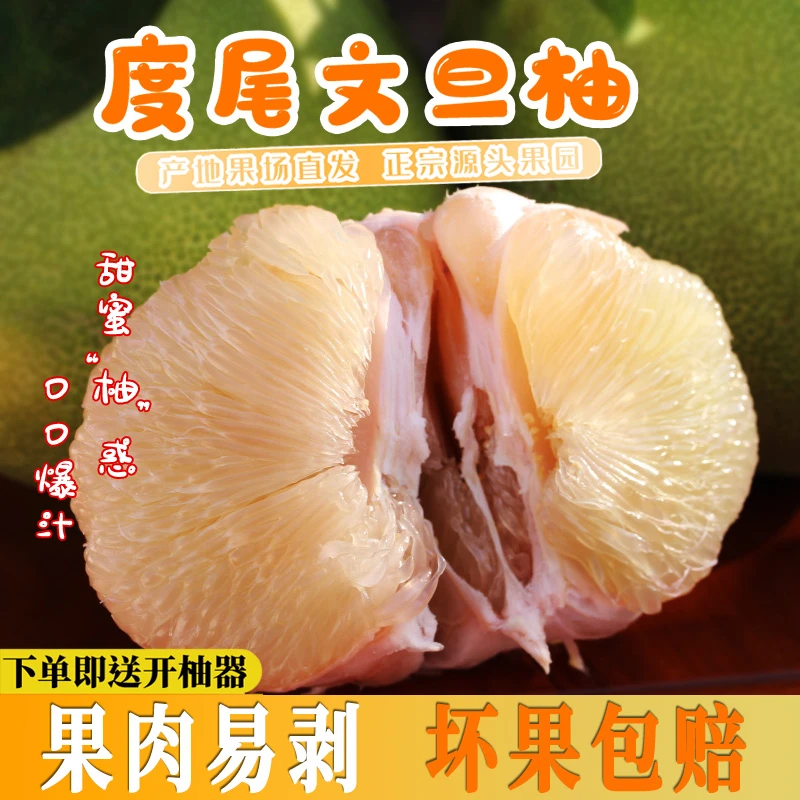 度尾文旦柚莆田柚子应季水果新鲜采摘现货现发