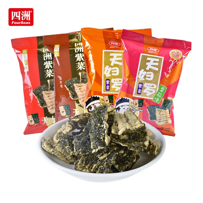 四洲即食天妇罗酥脆日式炸物锅巴烧烤味番茄味馋嘴小零食【F】