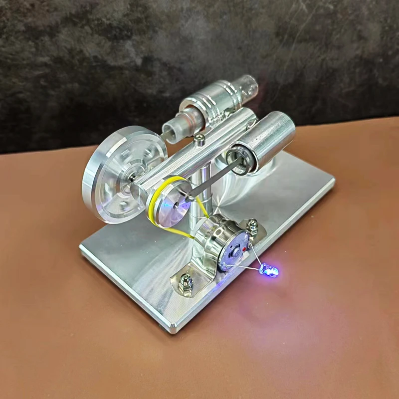 科学实验斯特林陪伴发动机外燃机蒸汽机模型发电机大功率引擎玩具