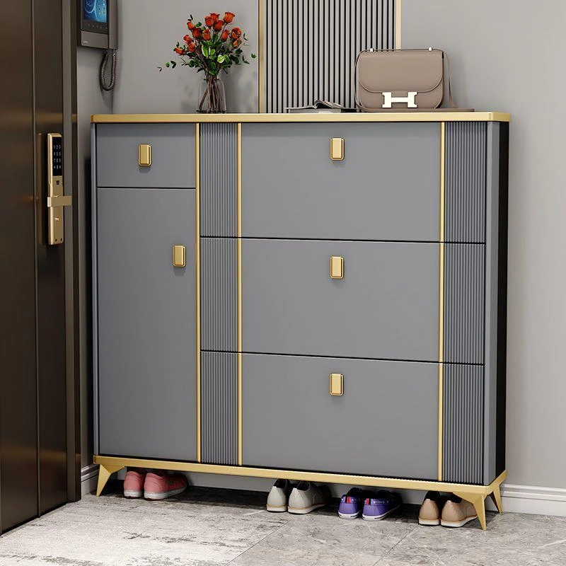 轻奢超薄翻斗鞋柜家用门口门外玄关柜大容量收纳简约现代靠墙鞋架