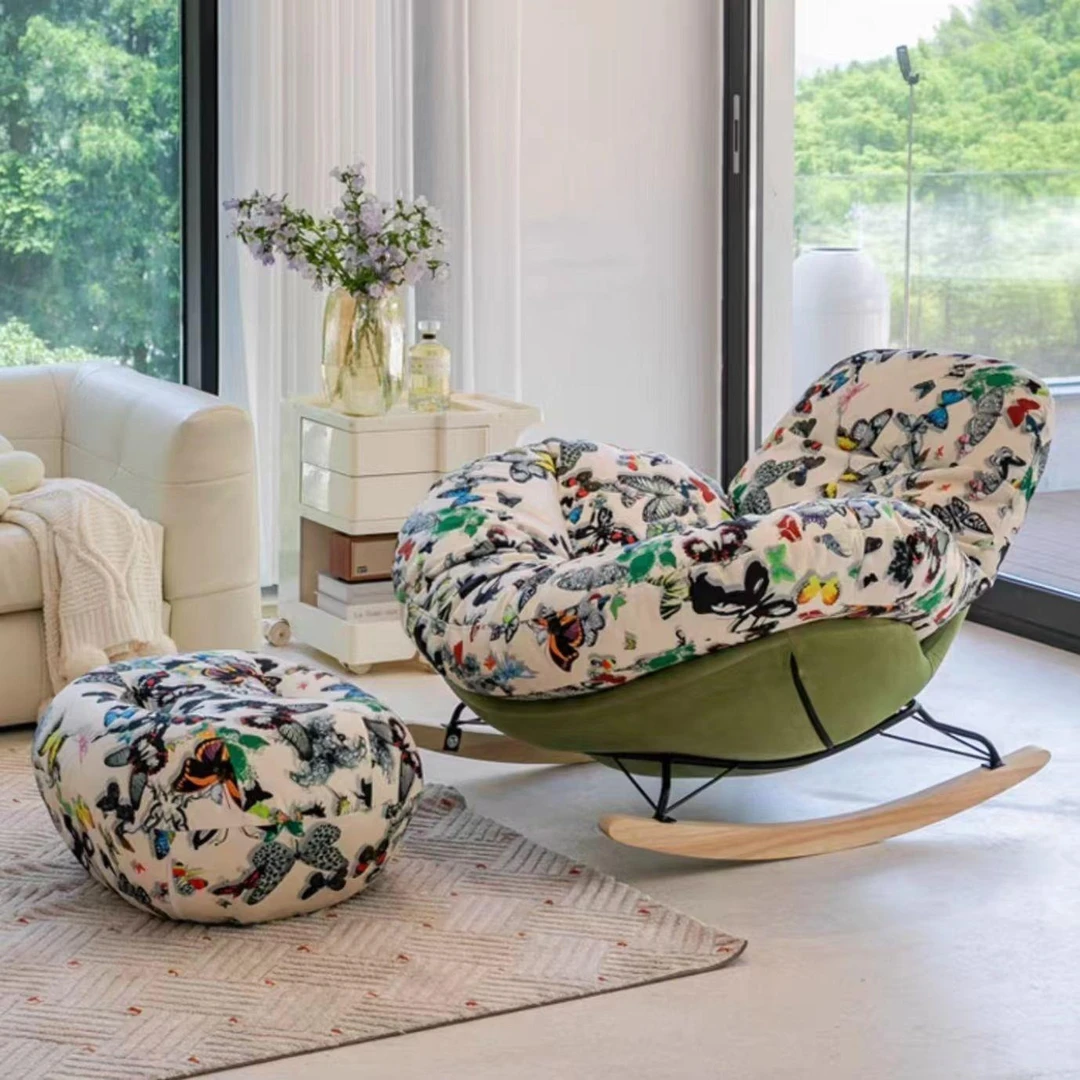 轻奢单人懒人摇椅沙发躺椅家用客厅阳台休闲蜗牛摇摇椅子可爱创意