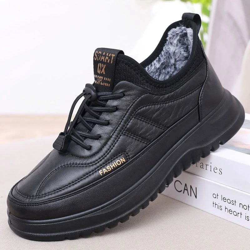 老北京布鞋男冬季加绒保暖中老年爸爸棉鞋软底防滑休闲健步老人鞋