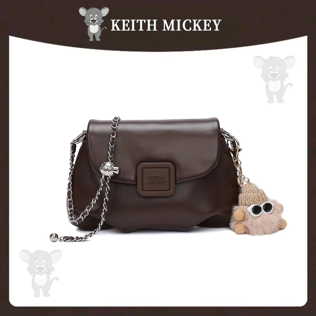 【2025】Keith Mickey 新潮时尚女士单肩/斜挎包8529棕色