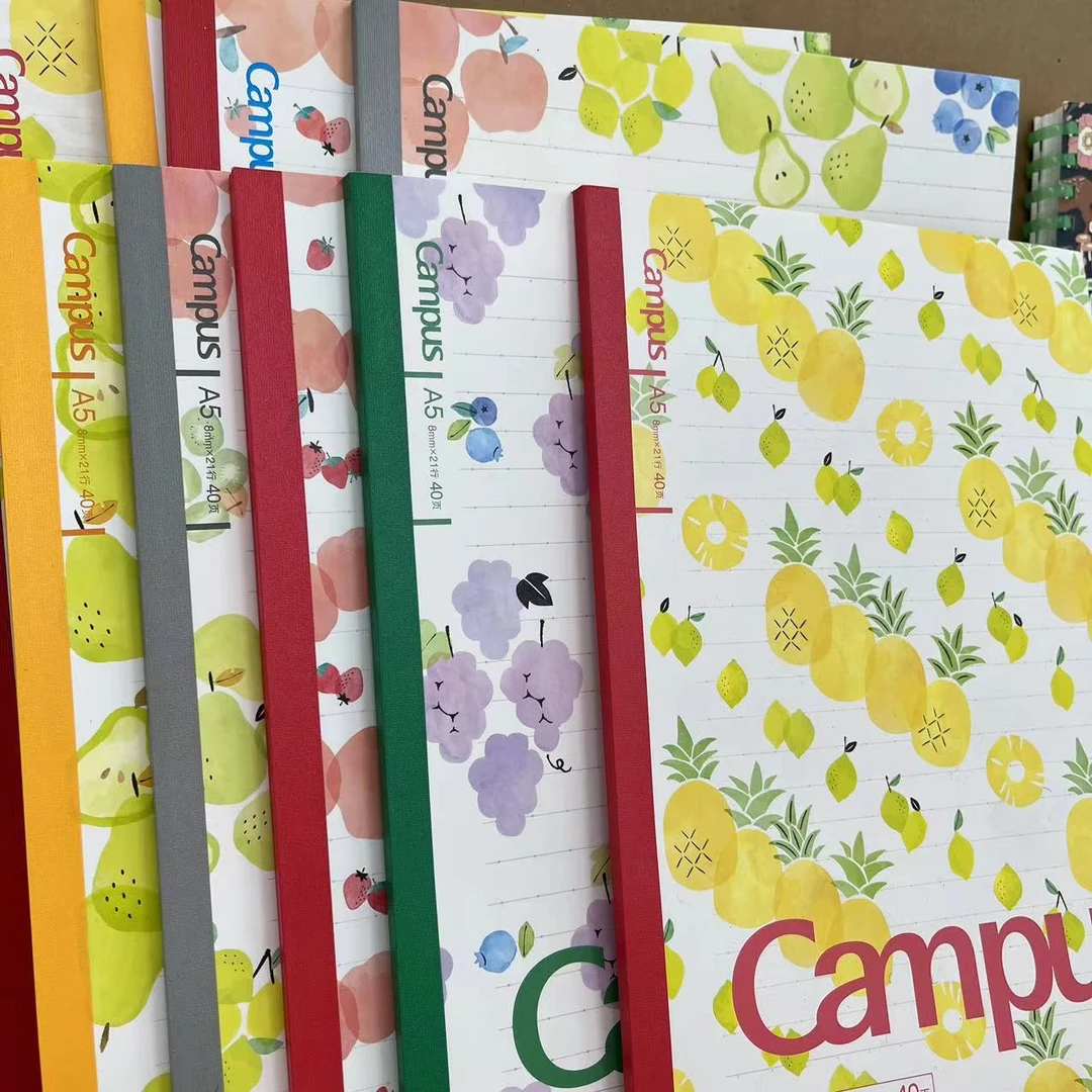 水果笔记本Campus限定款8mm点线B5无线装订笔记本大学生简约