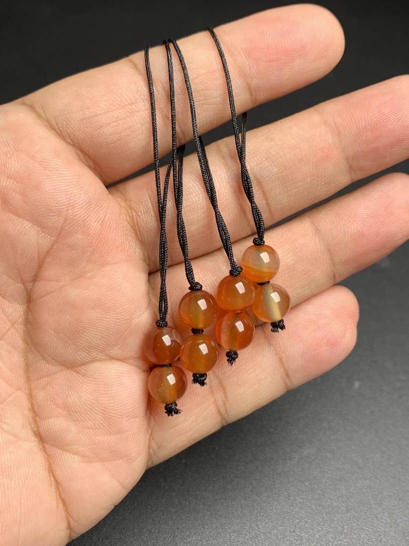 【1】蔡小圈指环 天然玛瑙吊坠配指环测量工具（一件 多样性发货）