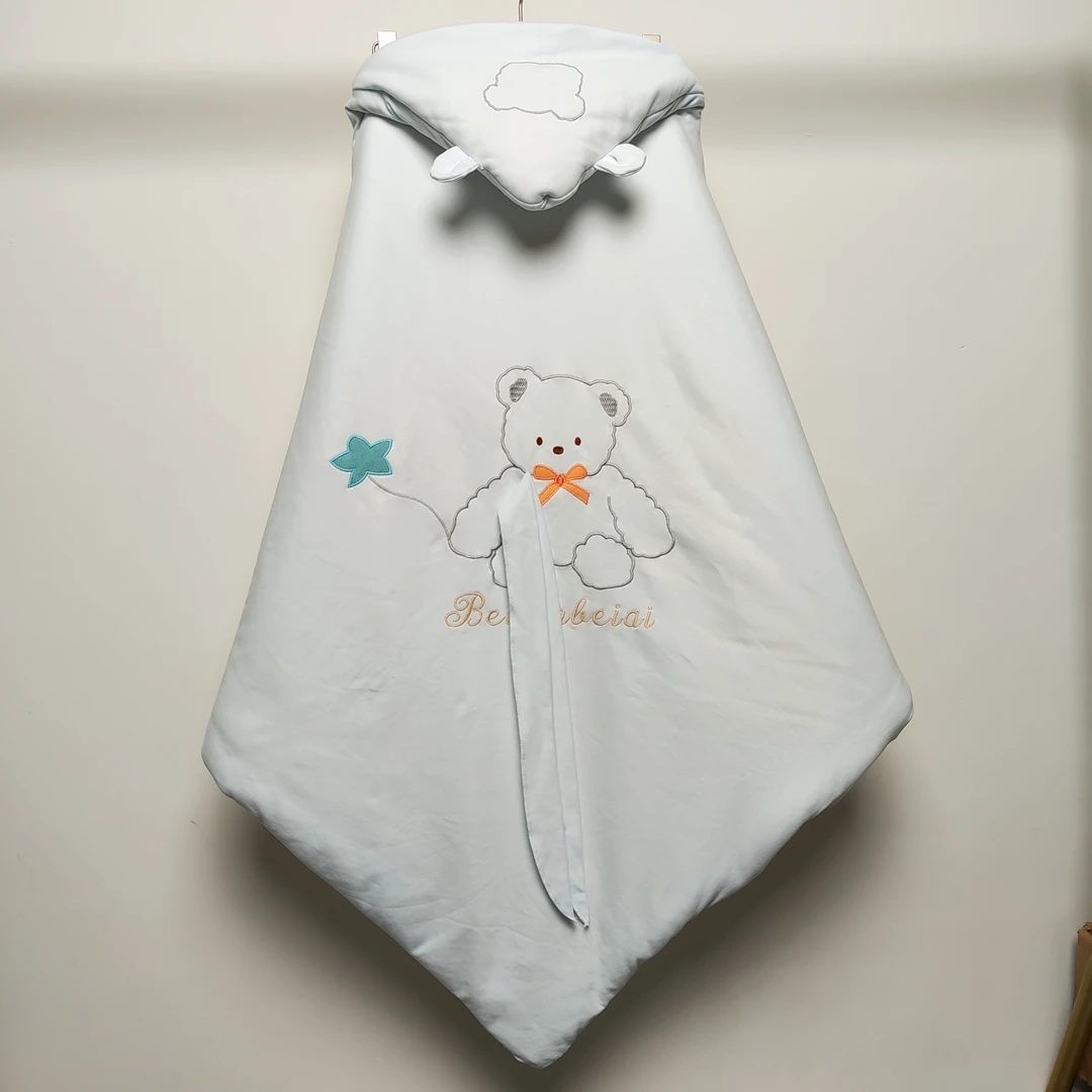 「纯棉脱胆包被」新生宝宝冬款加厚900g纯棉包被脱胆水洗棉