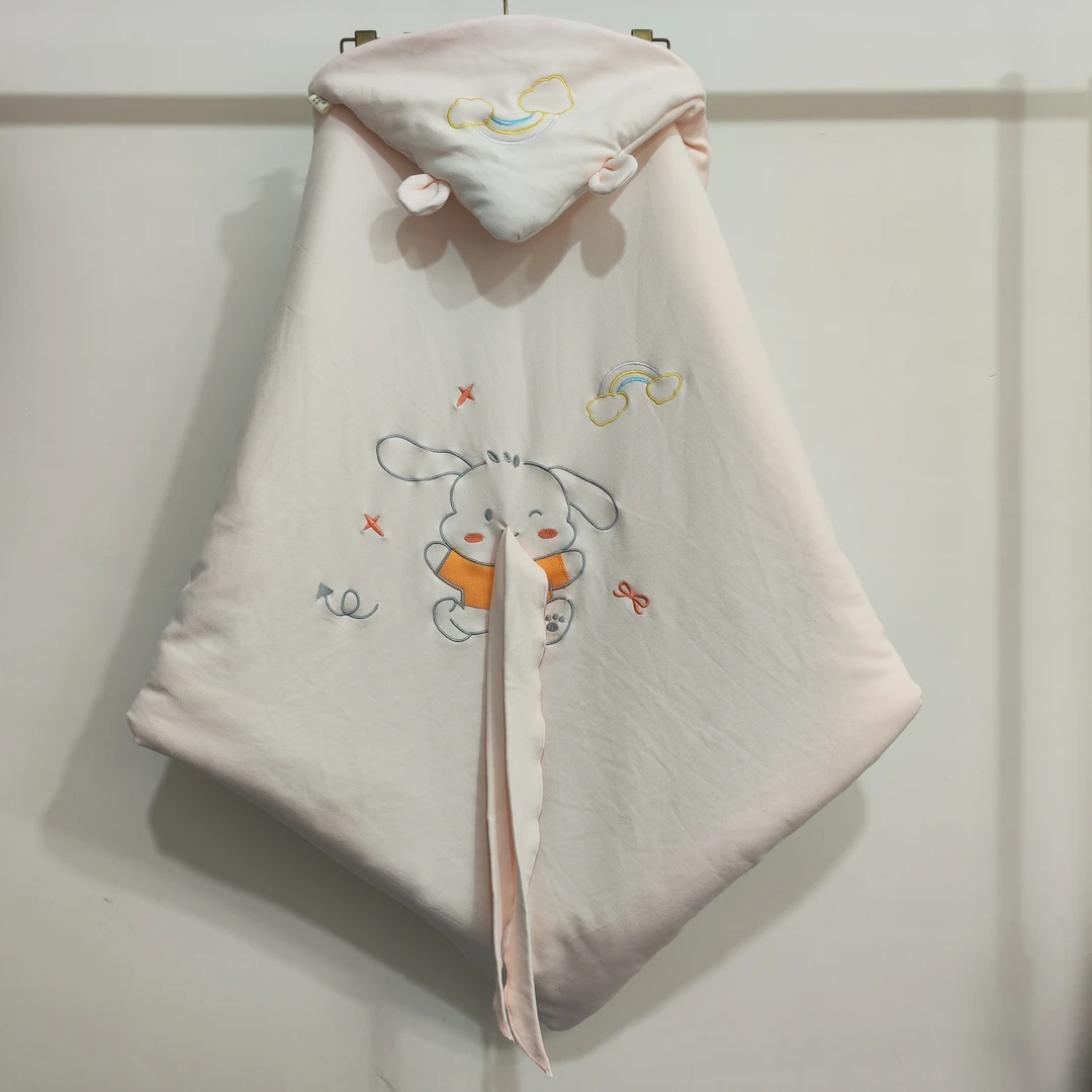 【900g--小兔贝贝】婴幼儿纯棉包被冬季脱胆梳绒水洗棉抱毯