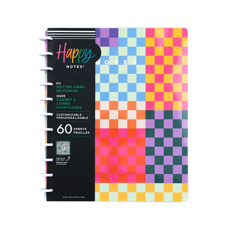 HAPPY PLANNER自由页手账本60页内页120g双胶纸蘑菇环活页可拆卸