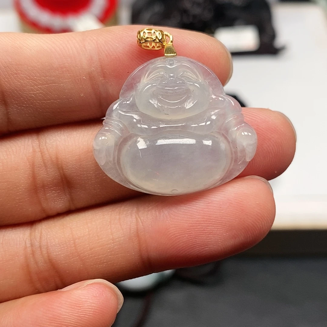 翡翠吊坠(赠链)未镶嵌售****刻天然翡翠