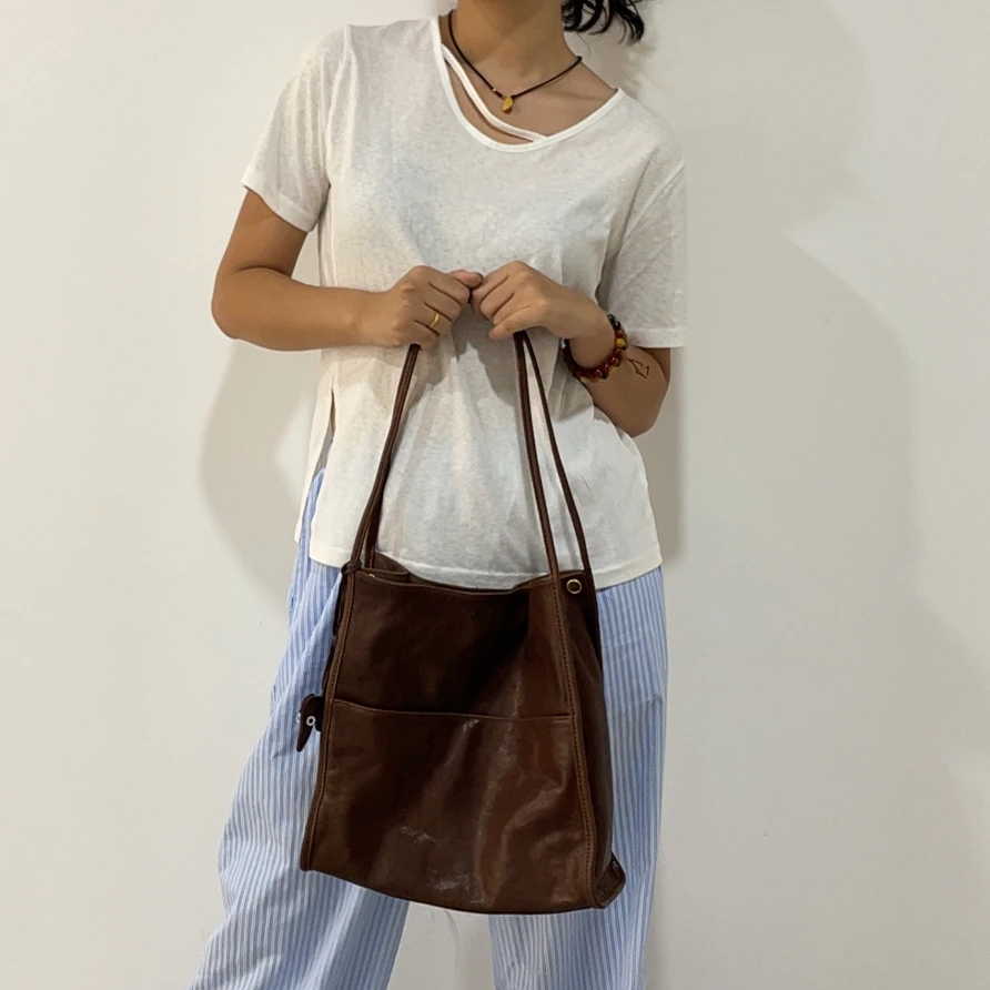 单肩托特包-宝恩时尚潮流复古经典款式子母包TL24539