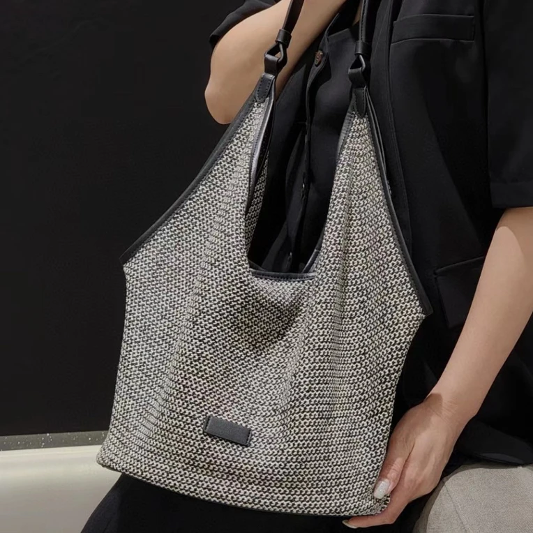 编织托特宝恩时尚度假休闲单肩托特包24516