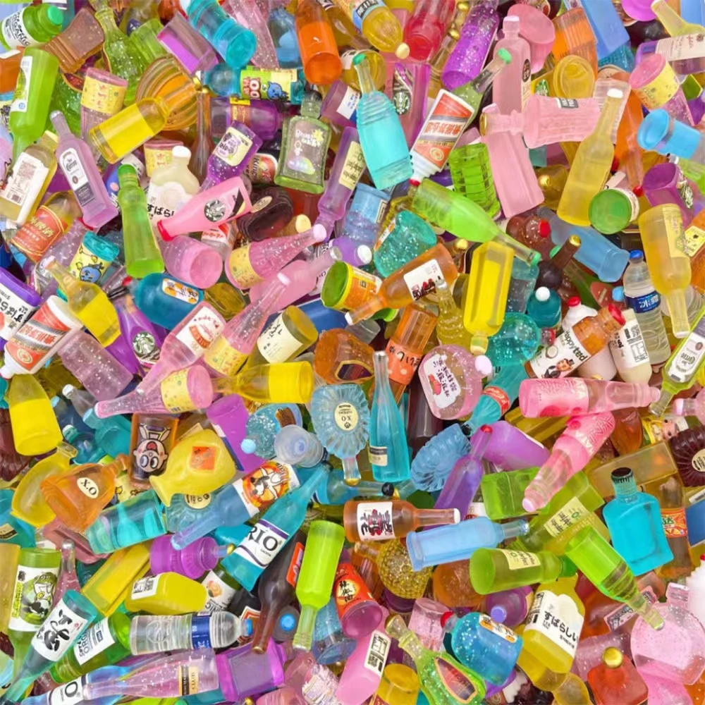 仿真小酒瓶子饮料瓶儿童迷你可爱diy小酒瓶小夜灯配件装饰摆件