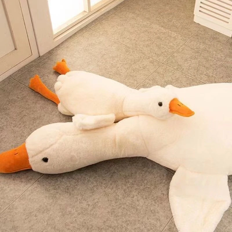 大白鹅公仔毛绒公仔趴睡枕安抚娃娃儿童礼物玩偶大白鹅网红款50cm