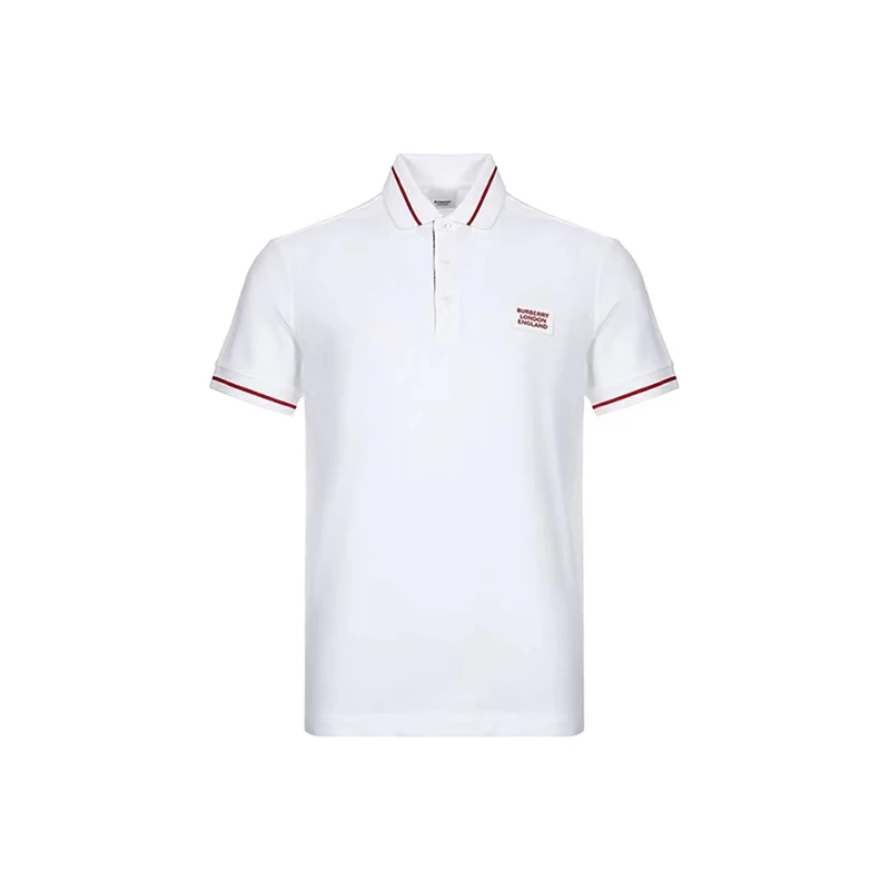 【美国发货】BURBERRY巴宝莉男款徽标嵌花短袖Polo衫