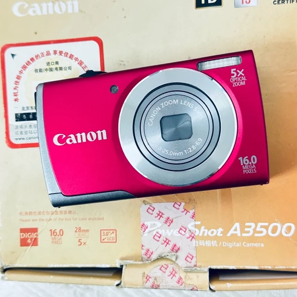 9新 Canon/佳能 a3500带原盒1600w像素20倍变焦人景都可拍福利价