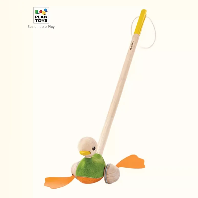plantoys哒哒鸭推推乐儿童学步手推爬行玩具1-2岁婴儿玩具