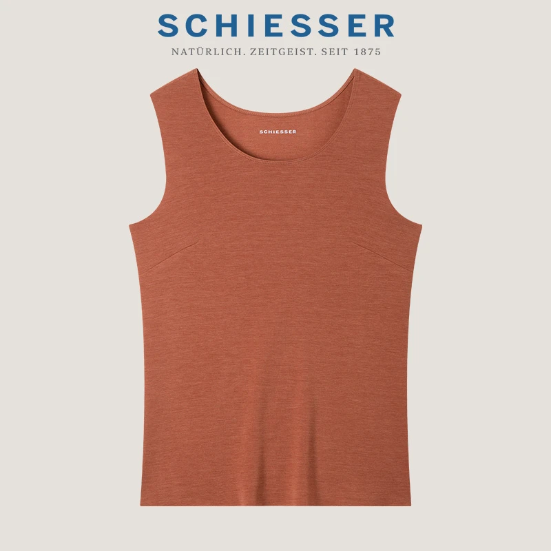 SCHIESSER舒雅23秋新品女阿米诺Air随型裁无痕氨基酸润肤保暖背心