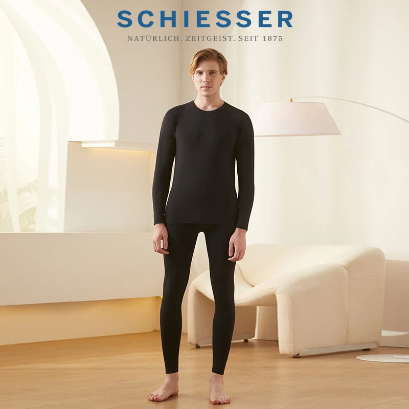 SCHIESSER舒雅40S天丝莫代尔环保运动速干男士保暖内衣套装20709W