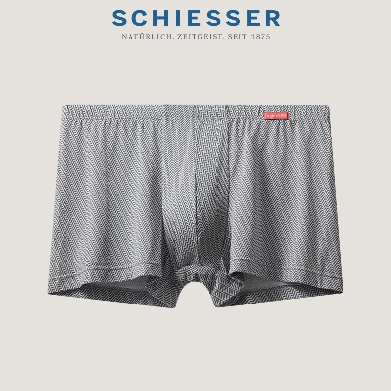 SCHIESSER/舒雅男士秋冬莫代尔舒适柔软透气中腰平角内裤21660T