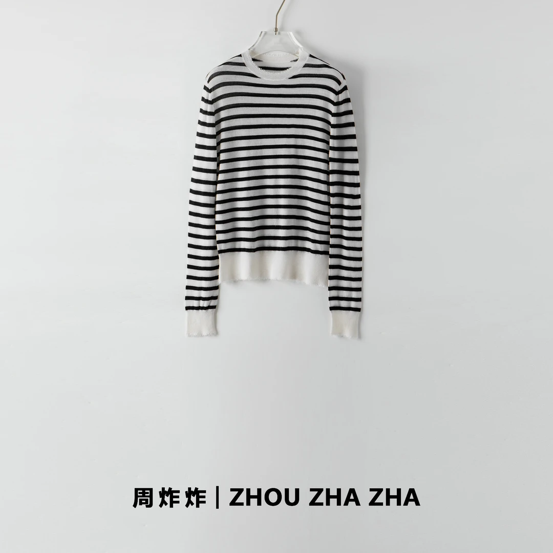 【周炸炸】100羊毛 24秋冬新款百搭时尚针织衫#242678