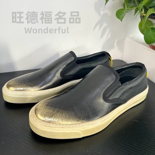 GUCCI/古驰39欧码黑金火焰渐变一脚蹬无配件成色自定义/wdf277