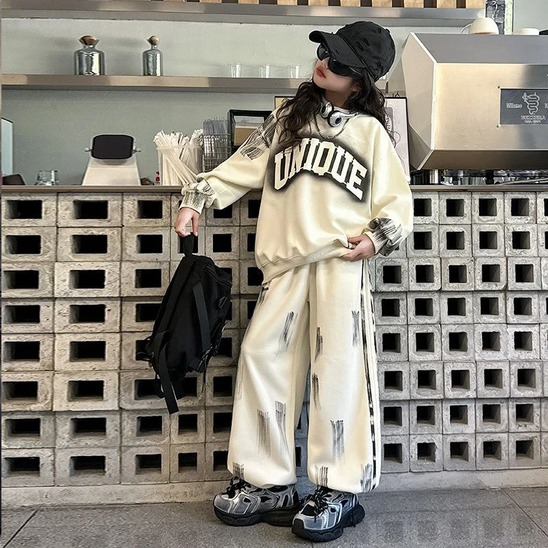 女童春秋2024高级套装新款洋气时髦中大童潮酷休闲运动儿童两件套