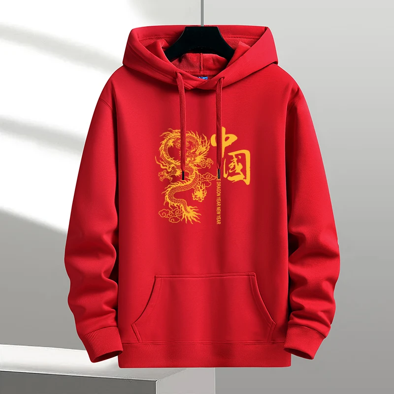 秋冬新款加绒加厚学生运动休闲卫衣保暖宽松圆领连帽青少年男女