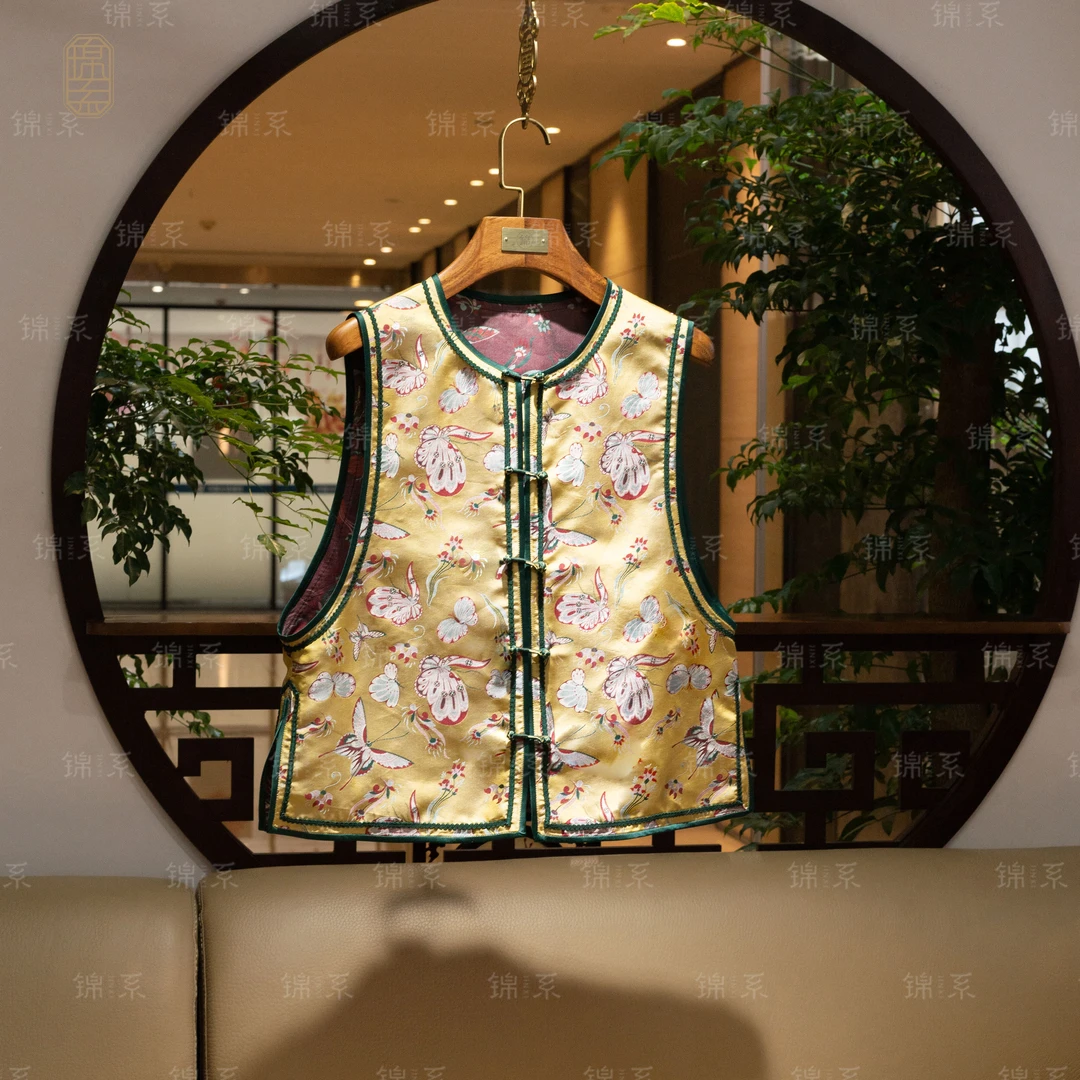 【锦·系】宋锦新中式国风桑蚕丝马甲背心E-36582-SJ4166877