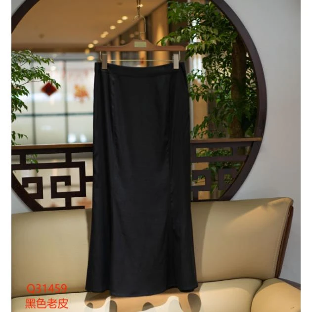 【新款~推荐】Q-31459龟纹新中式国风鱼尾半裙半身裙