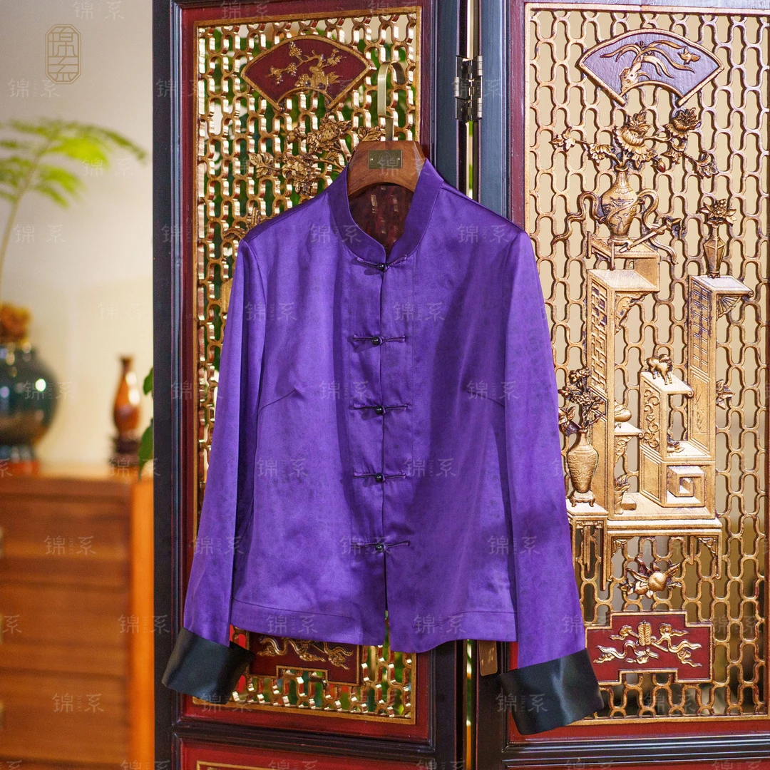 【锦·系】22mm草本龟新中式国风桑蚕丝长袖上衣E-36777-S3149961