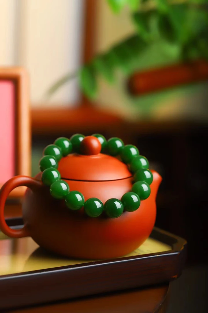 和田玉碧玉13mm手串