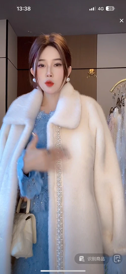 新2024秋冬环保水貂毛外套气质百搭外套