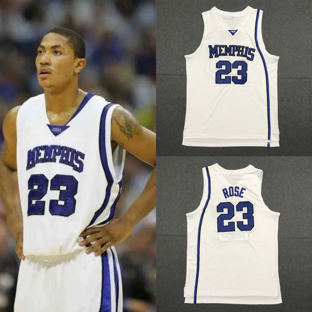 NCAA罗斯23号孟菲斯大学男女复古篮球服美式运动休闲透气球衣背心