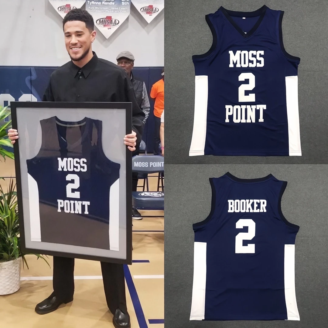 NCAA布克2号号美式男篮球衣复古刺绣夏季运动篮球训练背心宽松