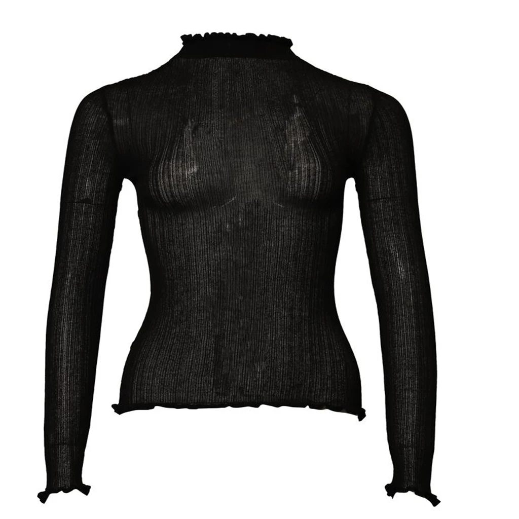 JUST&TH长袖针织衫E122513001黑色