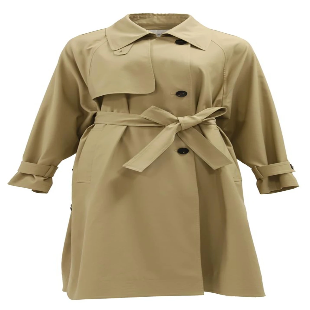 JUST&TH风衣E011436037卡其绿